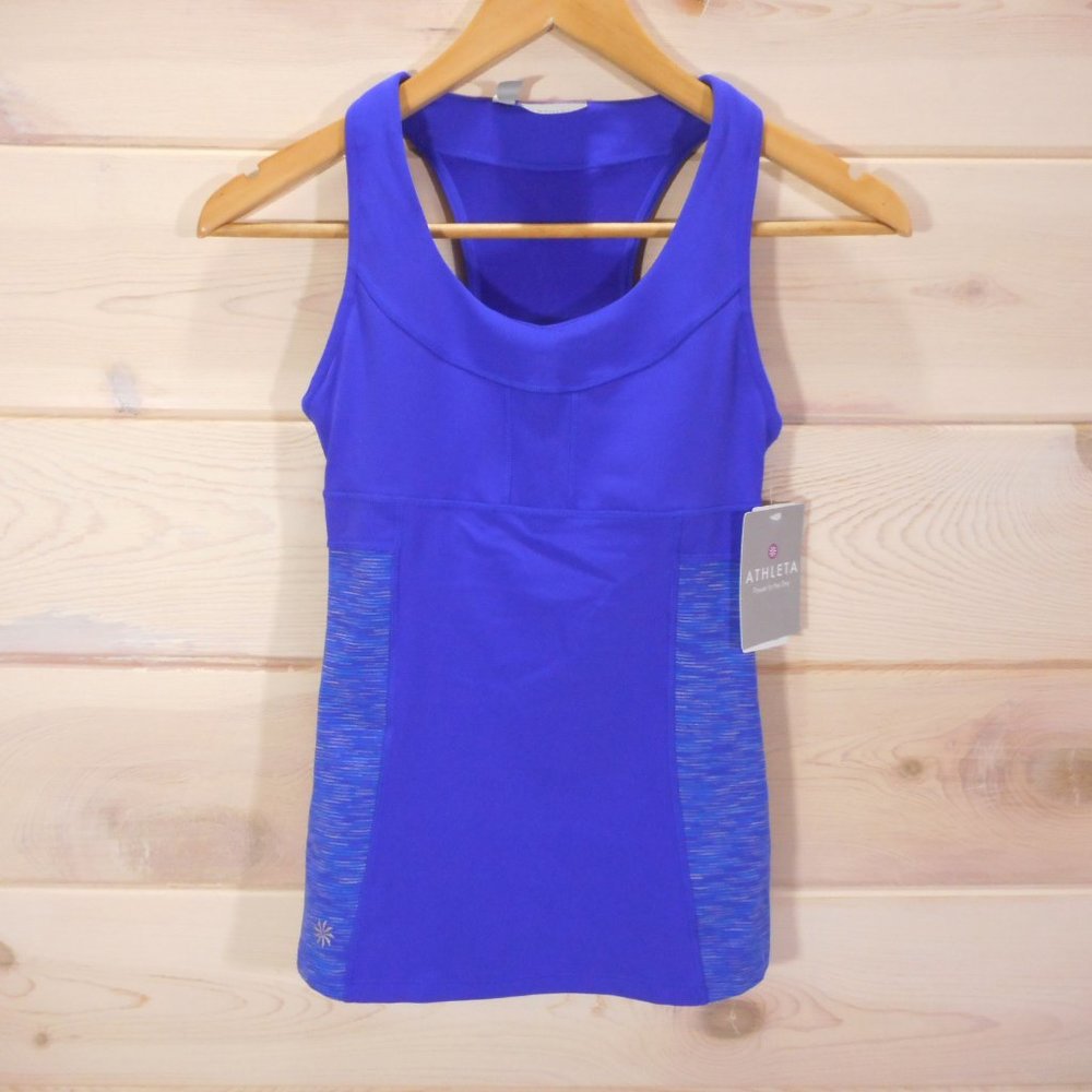 Athleta Women's Size XXS Space Dye Tank Blue